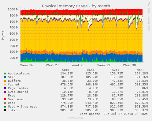 Physical memory usage
