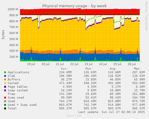 Physical memory usage