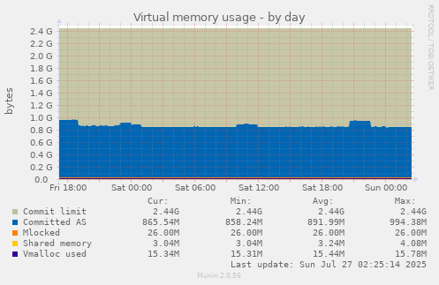 Virtual memory usage